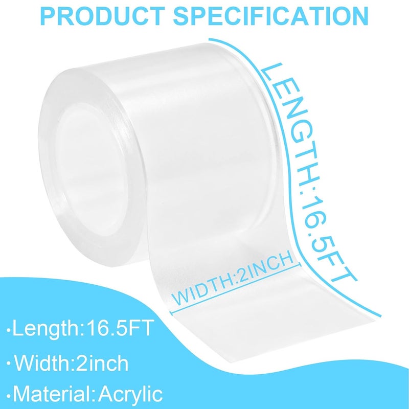 Engorgio Clear Strong Waterproof Adhesive Archival Safe Book Repair Tape, 2Inch x 16.5Ft - Removable Book Binding Tape for Old Books, Broken Pages, Textbook Spine & Library Repair Supplies. - Image 2